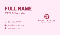 Four Petal Flower  Business Card Design