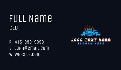 Truck Fleet Logistics Business Card Image Preview