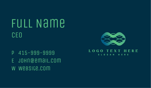 Startup Company Wave Business Card Design Image Preview