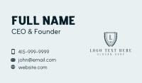 Shield Wreath Academy Lettermark Business Card Image Preview