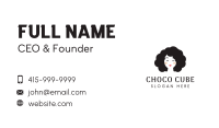 Curly Girl Hairdresser Business Card Image Preview