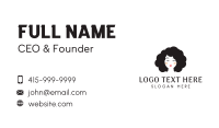 Curly Girl Hairdresser Business Card Image Preview