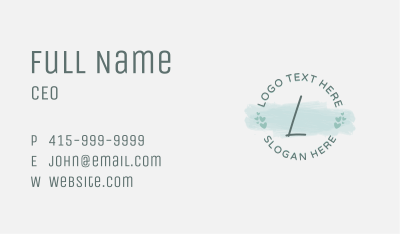 Cute Fashion Emblem Lettermark Business Card Image Preview