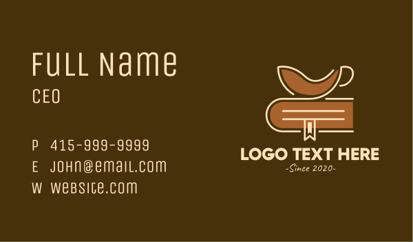Coffee Cup Bookmark Business Card Design Image Preview