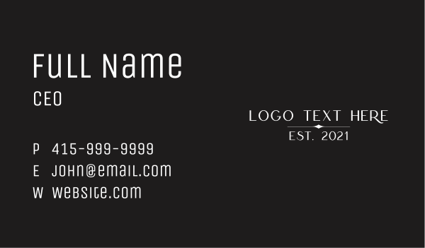 Elegant Beauty Brand  Wordmark  Business Card Design Image Preview
