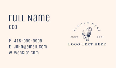 Sheep Lamb Wool Business Card Image Preview