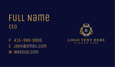 Luxury Crown Shield  Business Card Image Preview
