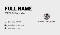 Skull Axe Weapon Business Card Design