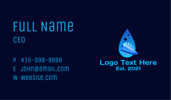 Droplet Waterproof Shoes Business Card Design Image Preview