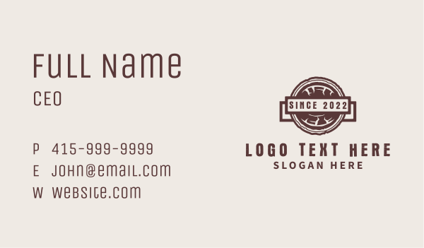 Wood Lumber Woodworking  Business Card Design Image Preview
