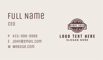 Wood Lumber Woodworking  Business Card