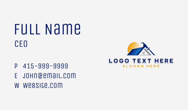 Home Roof Repair Business Card Design Image Preview