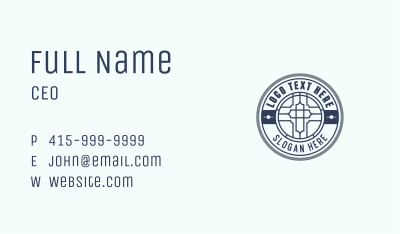 Christian Cross Church Business Card Image Preview