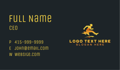 Human Lightning Athlete Business Card Image Preview