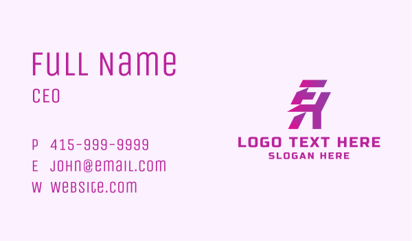 Purple Letter E & K Business Card Design Image Preview