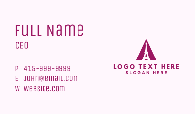 Purple Triangle Tower  Business Card Image Preview