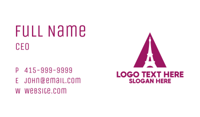 Purple Triangle Tower  Business Card