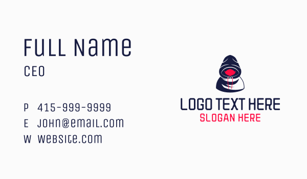 Masked Hood Human Business Card Design Image Preview