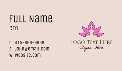 Flower Yoga Fitness  Business Card Image Preview