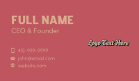 Funky Vintage Wordmark Business Card Image Preview