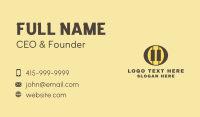 Oval Piano Keys  Business Card Preview