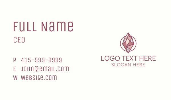 Abstract Crystal Gem Business Card Design Image Preview