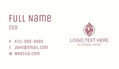 Abstract Crystal Gem Business Card Image Preview