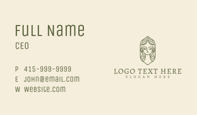 Organic Leaf Beauty Spa Business Card Image Preview
