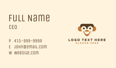 Happy Toy Monkey Business Card Image Preview