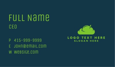 Green Lime Cloud Business Card Image Preview