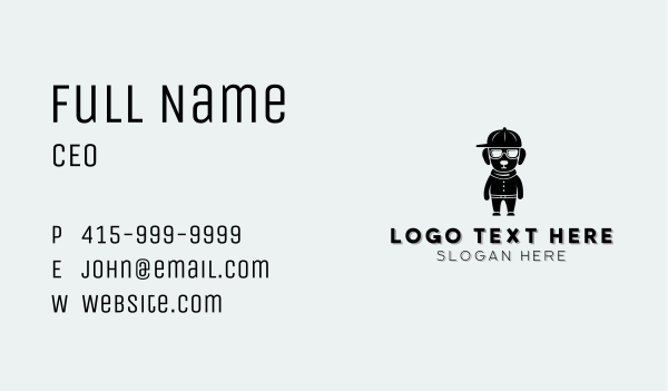 Dog Cap Sunglasses Business Card Design Image Preview