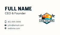 Tropical Beach Travel Business Card Preview