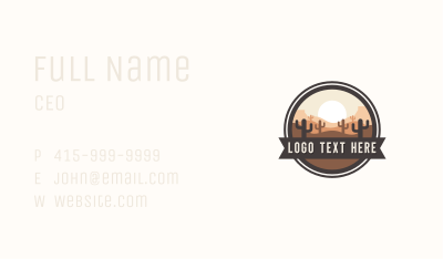 Cactus Desert Dune Business Card Image Preview