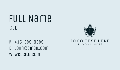 Luxury Royal Shield Business Card Image Preview