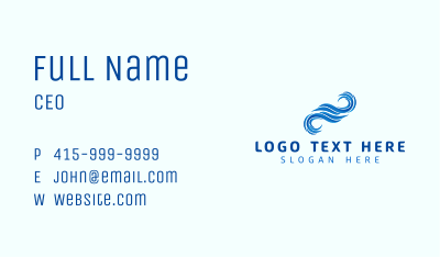 Ocean Water Wave Business Card Image Preview