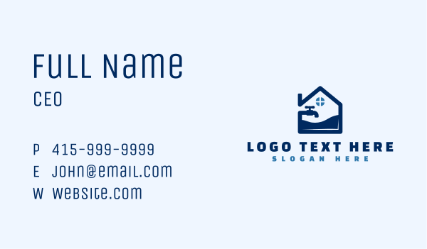 House Water Plumbing  Business Card Design Image Preview