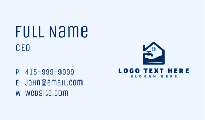 House Water Plumbing  Business Card Image Preview