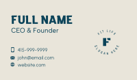 Round Business Lettermark Business Card Design