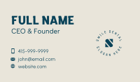 Round Business Lettermark Business Card Design
