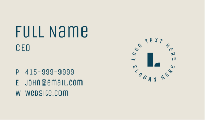 Round Business Lettermark Business Card Image Preview