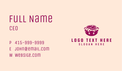 Meat Grill Mascot Business Card Image Preview