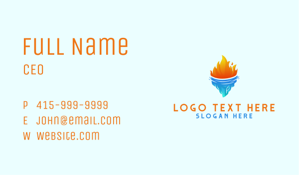 Fire Iceberg Glacier Business Card Design Image Preview
