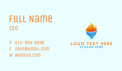 Fire Iceberg Glacier Business Card Image Preview