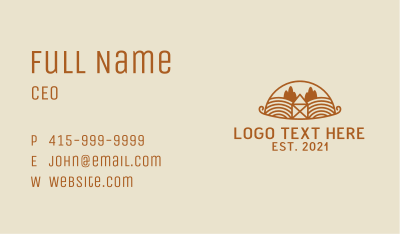 Orange Agriculture Field  Business Card Image Preview