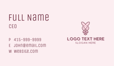 Cute Bunny Toy Business Card Image Preview