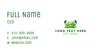 Lawn Mower Landscaping Gardening Business Card Image Preview