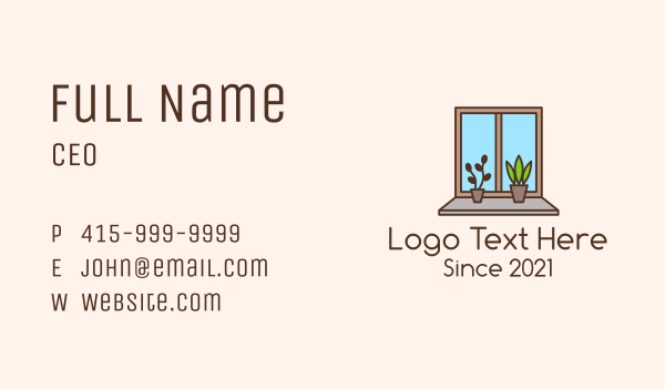 Window Garden Plant Business Card Design Image Preview