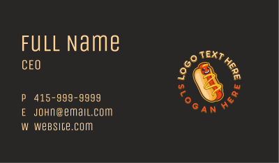Hotdog Sandwich Snack Business Card Image Preview