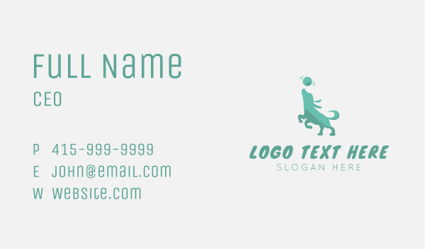 Playing Pet Dog Business Card Design Image Preview