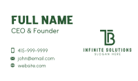 Investor Firm T & B Monogram Business Card Image Preview